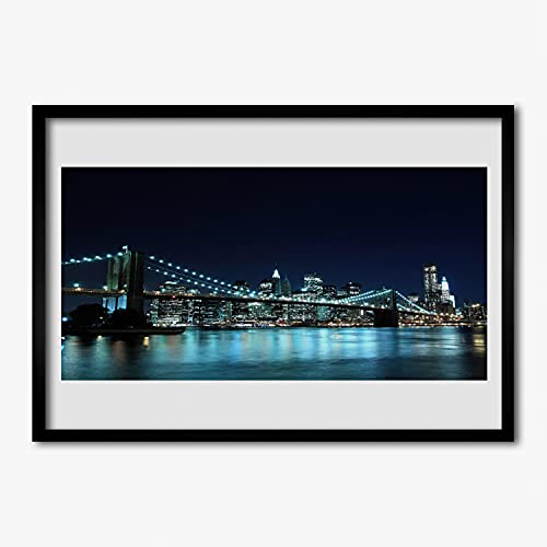 Photo murale salon avec cadre 70x50 cm pour une ambiance urbaine