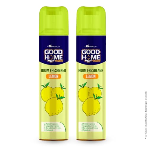 Image of Good Home Serene Aura Room Freshener Lemon - Pleasant Aroma,(pack of 2) With Free Air Freshener