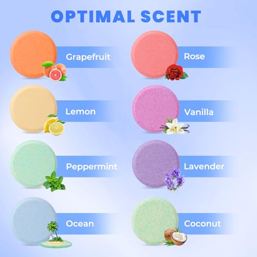 Image of CalmNFiz Shower Steamers Aromatherapy Self Care Gifts 8 Pack Set, Blue