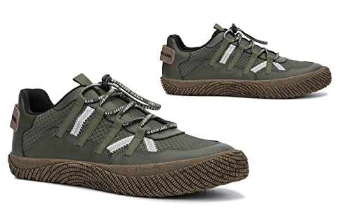 Hybrid Green Label Men's Orion Low Top Casual Eco-Friendly Walking Fashion Leather Shoe Sneaker, Round Toe, Wedged Rubber Outsole; Size 9 #TOP2