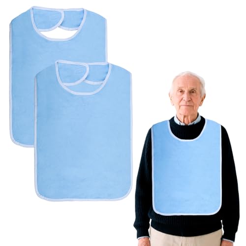SUNRAYNEST Reusable Waterproof Adult Bibs (2 Pack)