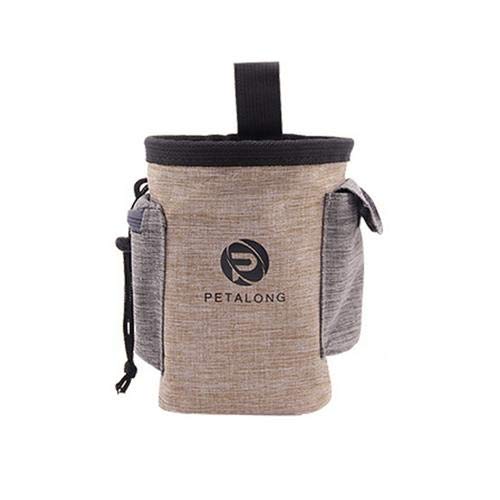 Prom-near Futterbeutel für Hunde Futtertasche für Hundetraining Leckerlitasche Leckerlibeutel Snack Tasche Gürtel mit Eingebautem Poop Tasche Spender (Kaffee)