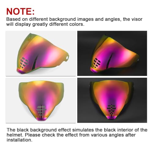 Image of PSLER IC-06 visor- Icon Airflite Face Shield Motorcycle Helmet Visor Accessories Replacement for Icon Airflite IC-06,Deep Rose Red
