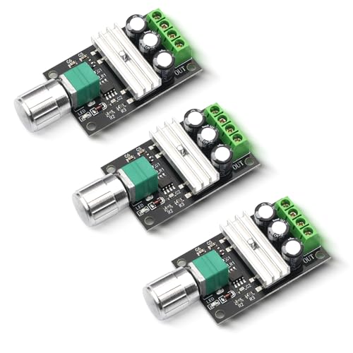 LuojinLuoda 3Pcs Model Railway Speed Controller - PWM DC Motor Speed Controllers 6V-28V 3A Compatible with Hornby Compatible with Gaugemaster 50x32x15mm Model Railway with PWM DC Motor