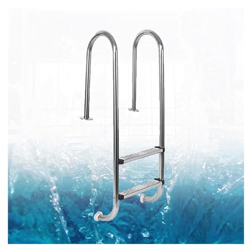 Escalera De Piscina con Peldaños De Acero Inoxidable, con Inclinación De 2/3 Peldaños, For Piscinas Elevadas, Capacidad De Carga De Aproximadamente 200 Kg.(2Steps)