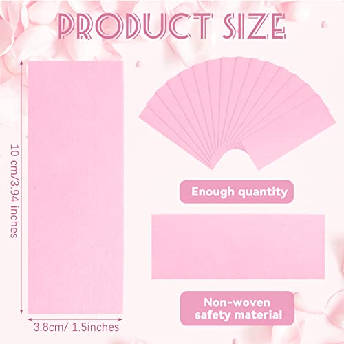 400 Pieces Non Woven Wax Paper Strips Facial And Body Hair Removal Waxing Strips Epilating Wax Strip Paper, 1.5 X 3.94 Inches (Pink) #TOP1