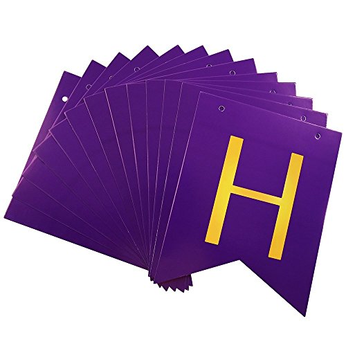 Happy Birthday Party Decoration Kit Purple Happy Birthday Banner With Purple Tissue Paper Pom Poms Paper Flowers #TOP6