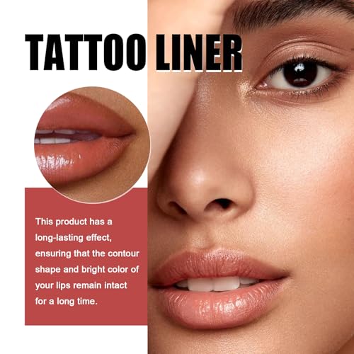 Bekoeen 3-Piece Peel Off Lip Liner Set, Brown Matte Tattoo Lip Liner Stain, Infused with Hyaluronic Acid & Vitamin E
