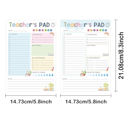 Rainbow Boho Teacher Notepad End of Year & Appreciation Gifts - To-Do List Pad Stationery Must-Have Supplies for Preschool, Elementary, Middle, and High School Teachers (B) - Image 2
