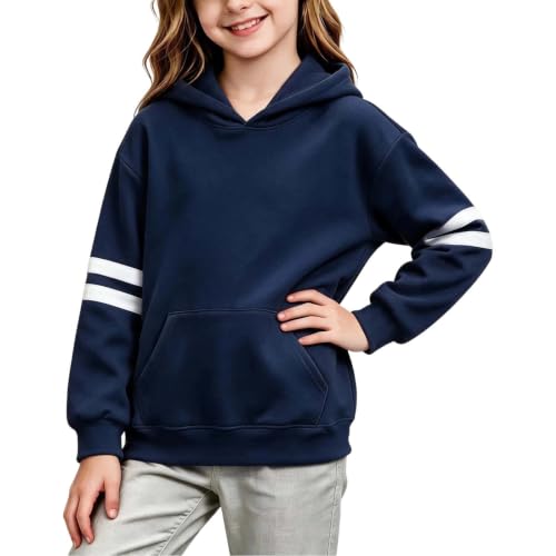 Ayolanni teen outfits for girls 14-16 trendy Hoodies for Teen Girls Cute Trendy Hooded Sweatshirt Youth Kids Clothes Navy - image 1