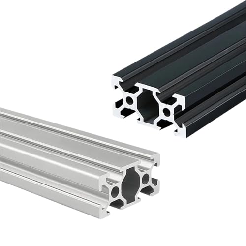 4PCS 2040V-slot 2040 V Slot Industrial Aluminum Profile Extrusion Alloy Linear Rail for 3D Printer CNC DIY(2040V Black,380mm)