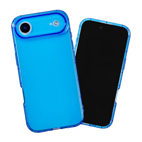SteepLab Neon Highlighter Case for iPhone 17 Air - The Grippy Jelly Case w/Protective Air Pockets (Elevated Azure Blue)