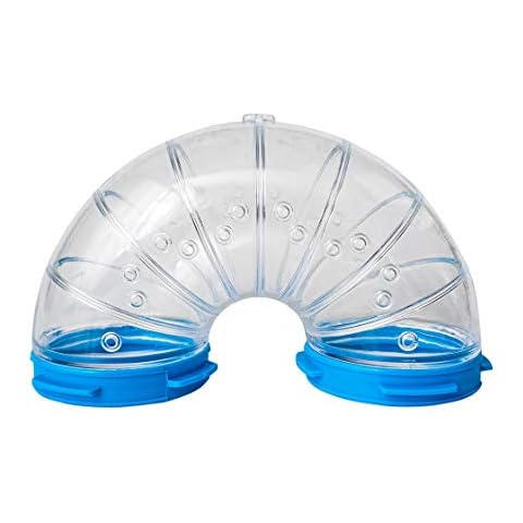 Ferplast Hamster Cage Play Tube | U-Turn Tunnel, 5.98L x 3.22HW with a 2.4 Diameter - Inches, Clear (84806099US1) Cover