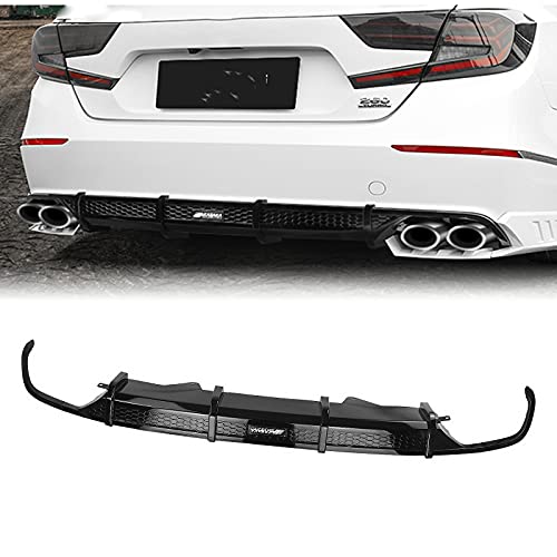 for Honda Accord 2018-2022 All Models AKASAKA Rear Bumper Diffuser Lip Trim Glossy Black