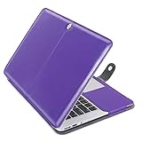 MOSISO PU Leather Case Only Compatible MacBook Air 13 Inch A1466/A1369 (Older Version Release 2010-2017), Premium Quality Book Folio Protective Stand Cover Sleeve, Ultra Violet