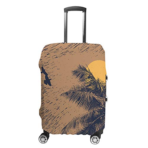 Housse de protection pour bagages CHEHONG motifs palmiers taille 18 à 32 pouces