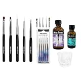 Mia Secret Professional Nail System 5 pcs Nail Art Brush Set (NB-5P), 5 Pcs Nail Art Design Brush Se