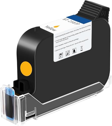 Cartouche encre jaune BT-HH6105B3 pour coder sur carton et métal