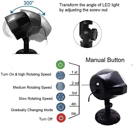 Snow Falling Light Halloween Decorations Indoor Outdoor Christmas Light Projector Snowfall Led Lights with Remote Control Rotating Waterproof Landscape Snowflake Decorative lighting for Party Weedding