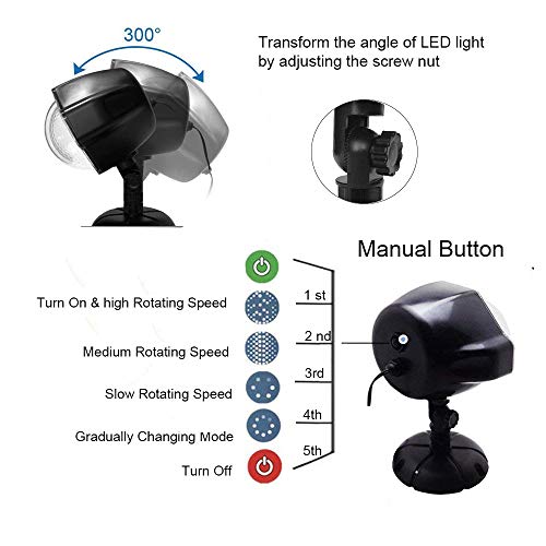 Upoda Led Snowfall Projector Lights Outdoor Christmas Snowfall Light Waterproof With Wireless Remote For Garden House Xmas, Valentine’s Day, Wedding, Parties #TOP4