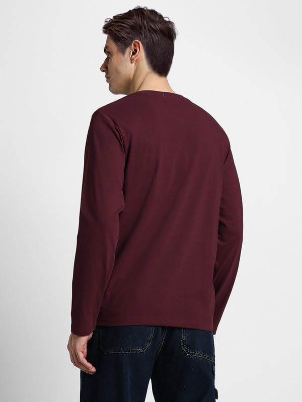Image of Veirdo 100% Pure Cotton Regular Fit Solid Core Henley Neck Full Sleeve Multicolor T-Shirt Combo for Men & Boys (Pack of 3) (Sizes: S to 2XL)