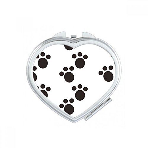 Miroir compact empreinte de chien, petit cadeau mignon coloré