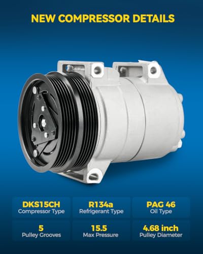 Image of PHILTOP 36001118 Air Conditioner AC Compressor with Clutch for Volvo S40 2005-2011,C70 2004, 2006-2013,C30 2008-2013,V70 1999-2000 2.4L /2.4T,V50 2005-2011
