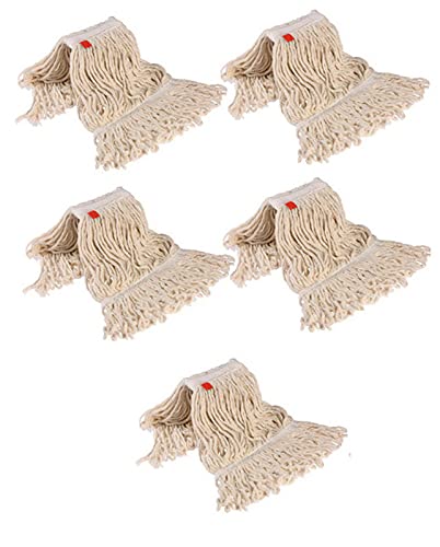 BayersanMop Heads Replacement | Kentucky Cotton Mop Head | Commercial Mop Heads | Floor Cleaning Industrial Mop Heads (Large 16oz, Pack of 5)