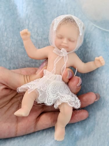 Muñeca bebé mini silicona realista 5 pulgadas miniatura 6