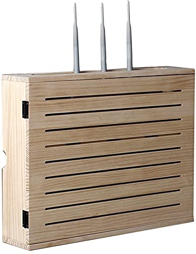 Cache-routeur WiFi mural en bois, étagère anti-poussière pour organiser les câbles TV