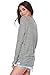 Alexander + David Women's Long Sleeve Dolman Knit Batwing Long Sleeve Blouse. Lightweight, Thin, Loose Pullover Top (Grey, Large)