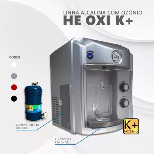 Filtro Purificador Água Gelada e Natural Super Alcalina Ionizada e com Ozônio adição sais minerais e