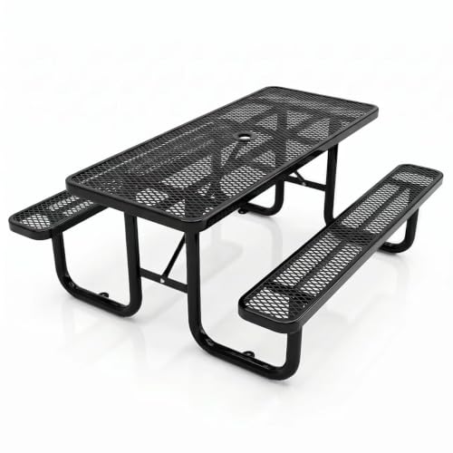Heavy-Duty Metal Mesh Outdoor Dining Table