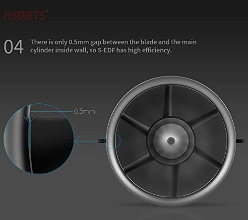 Hsdjets 120Mm Edf Semimetallic Electric Ducted Fan 12S 640Kv 8.6Kg Thrust For Rc Airplane #TOP1