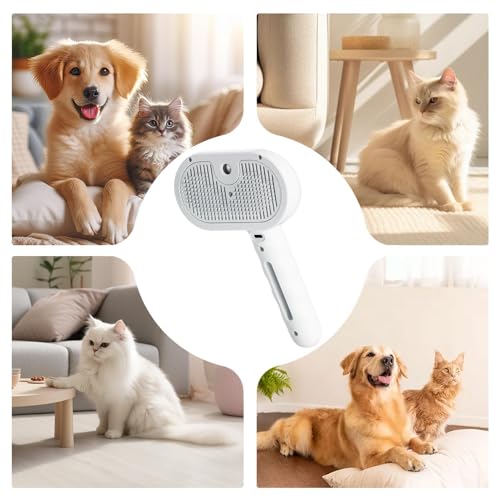Cat pincel vaporoso, escova de gato para derramamento - Tanque de água de gato com 35 ml de vapor, b