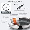 Ciwete 6-Piece Hybrid Stainless Steel Pots and Pans Set Non Stick, Tri-Ply Stainless Steel Cookware Set with Lids and Detachable Handle, PFOA Free Kitchen Skillet for All Cooktops, Dishwasher Safe #3