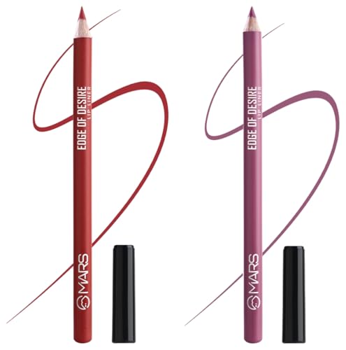 Image of MARS Matte Lip Liner One Swipe Smooth Long Lasting Lip Pencil (1.4gm) (01-LUSTY PINK) Matte Lip Liner One Swipe Smooth Long Lasting Lip Pencil (1.4gm) (07-MAGNETIC MAGENTA)