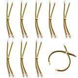 Bracelets réglables : la longueur du bracelet peut être librement contractée en fonction de la taille du poignet, connecté avec des perles et des anneaux ouverts, pour un look élégant et élégant, idéal pour votre projet fait main et facile à porter.