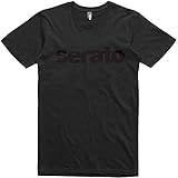 Serato Logo T-Shirt (Black Logo on Black Shirt), Men's Large