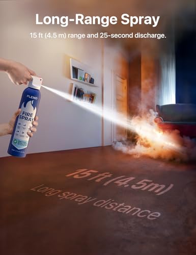 PLEMO Fire Extinguisher, Fire Extinguisher for Home, Compact Fire Spray for Car, Kitchen, Truck, F62N, 1-Pack
