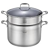 QUSYZD Pentola per Cottura a Vapore/pentola per zuppa/Wok per Uso Domestico, pentola Multiuso per Cottura a Vapore e frittura, 34 cm.,
