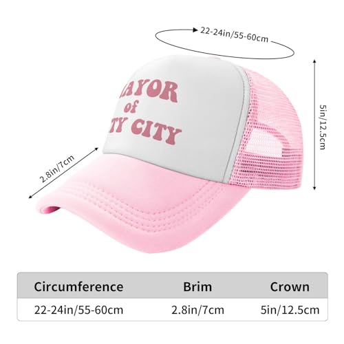 Image of You Find It Offensive? I Find It Funny Trucker Hats for Women Pink Men Funny Slogan Pink Hats for Men