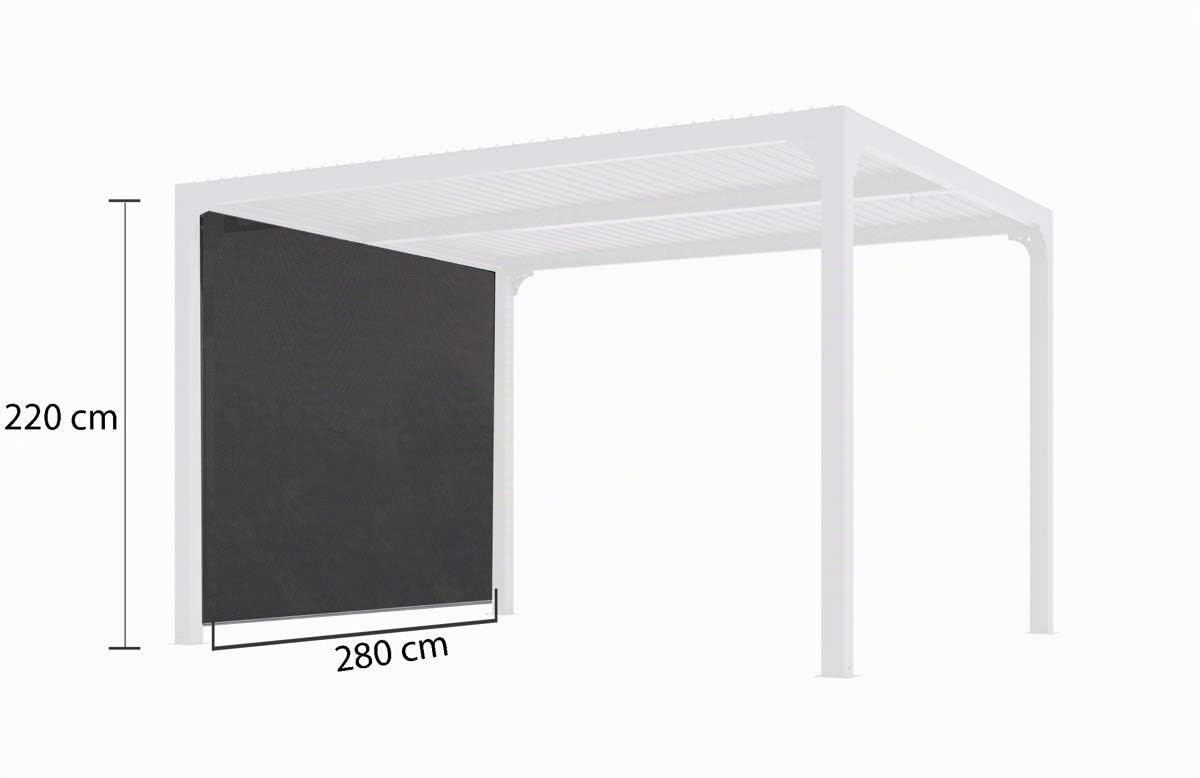 Rideau Pour Pergola Bioclimatique 8 Personnes Gris - PERBIR30