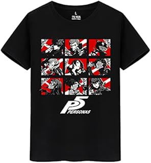 [DAGNI] ペルソナ5 Persona5 P5 モルガナ PERSONA 坂本 竜司 メンズ レディース Tシャツ 夏服 スポーツ プリント Tシャツ 半袖 丸襟 快適 綿 通気性 ファッション 大きいサイズ アニメ 漫画 Tシャツ