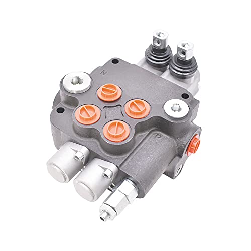 All-Carb 2 Spool 21 Gpm Hydraulic Valve Hydraulic Directional Control Valve Double Acting Valve 3600 Psi Sae Ports For Small Tractors Tractors Loaders Log Splitters #TOP1