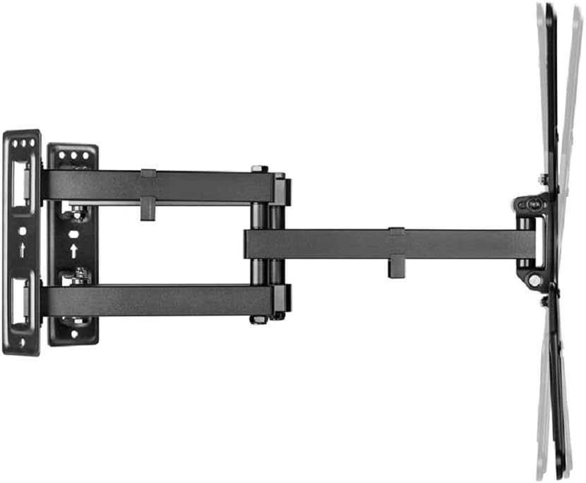Equip 650328 Tilt/Swivel Corner TV Wall Mount Bracket 23 to 55 Inches Wall Mount 6 Joints Tiltable Black