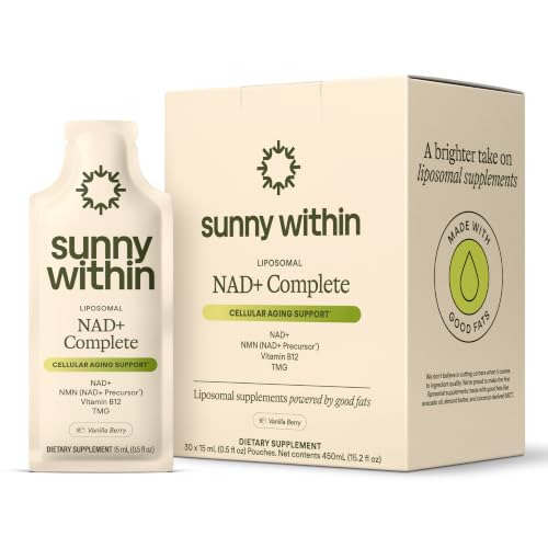 Sunny Within NAD+ Complete Liposomal NAD Plus NMN 400mg Liquid Supplement