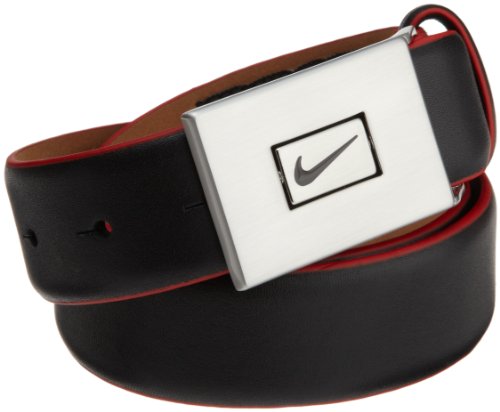Nike Golf Victory Red Belt with Smooth Glove Leather Strap