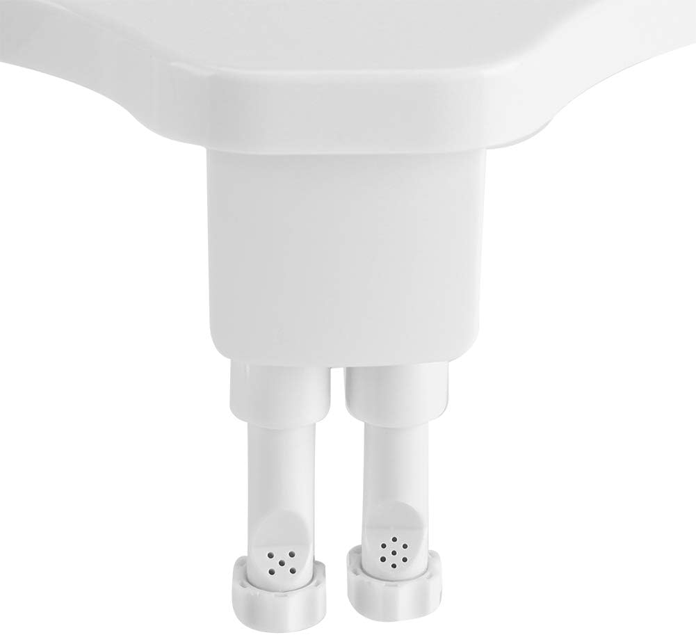 Bidet Toilet, Premium ABS and Stainless Steel Dual Nozzle Cold Water Spray Non-Electric Adjustable Mechanical Bidet Toilet Seat Attachment with Stainless Steel Hose for Women