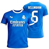 ✅ VERSIÓN TEMPORADA 25/26 PERSONALIZADA: Réplica oficial del Real Madrid con nombre Bellingham y dorsal número 8